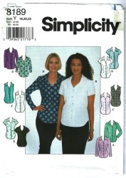 8189 SIMPLICITY CUTE BUTTON SHORT - LONG SLEEVE  KNITS OR WOVENS SHIRTS PATTERN 6-10